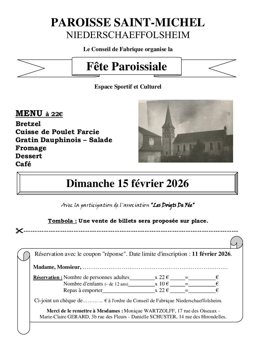 Fête paroissiale à Niederschaeffolsheim