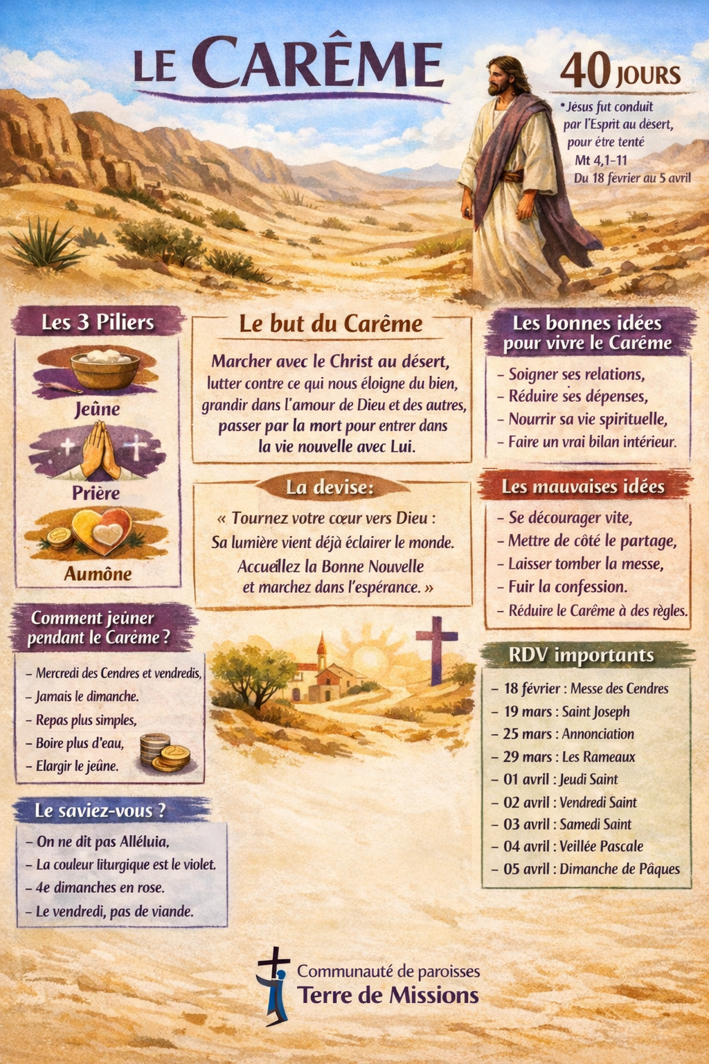 Le Carême en un coup d&rsquo;oeil