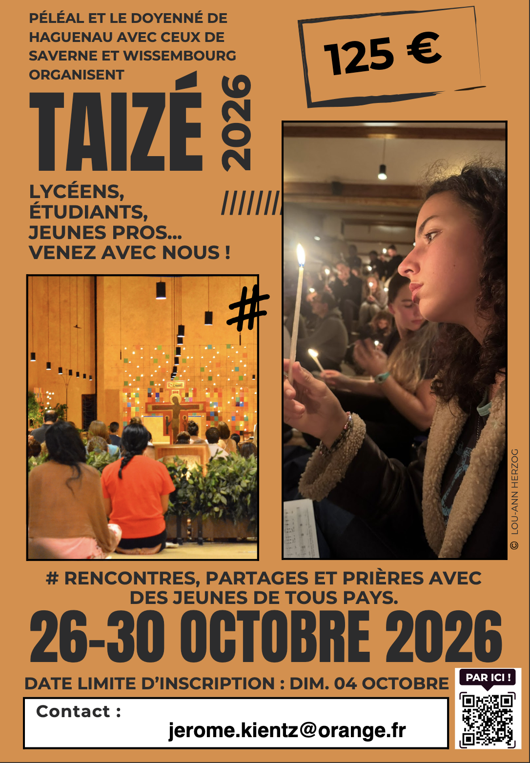 Pèlerinage des jeunes à Taizé – octobre 2026